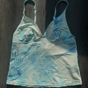 Light Blue Tie-Dye Tank Top